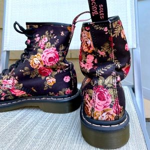 Dr Martens Floral Canvas Boots
